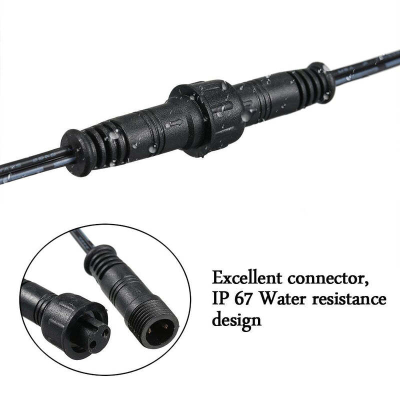 Waterproof IP67 UL Listed & ETL Approved 16.5 ft SMY Deck Light Extension Cable for Outdoor Lighting