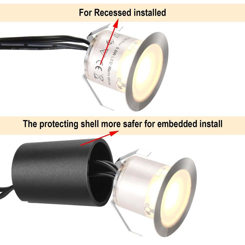 5 Pack Robust Deck Lights Without Transformer Ideal Choice For Commercial Outdoor Lighting Projects Needing Illumination