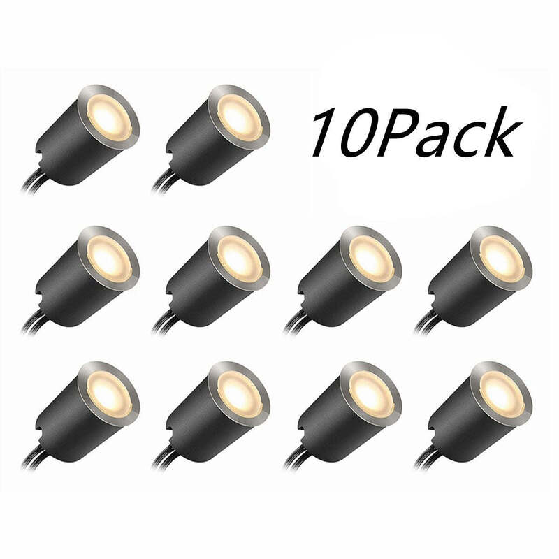 Recessed Stainless Steel LED Deck Lights 10 Pack Without Transformer Perfect For Deck Illumination Long Lasting And Surface Mounted Options
