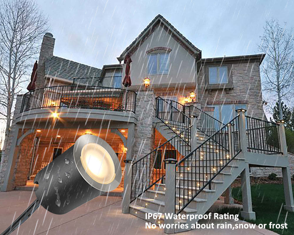 Recessed Stainless Steel LED Deck Lights 10 Pack Without Transformer Perfect For Deck Illumination Long Lasting And Surface Mounted Options