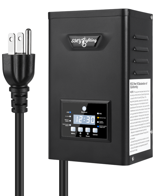 Water Resistant Low Voltage Landscape Transformer Designed for Power Supply in Residential and Commercial Outdoor Lighting Systems