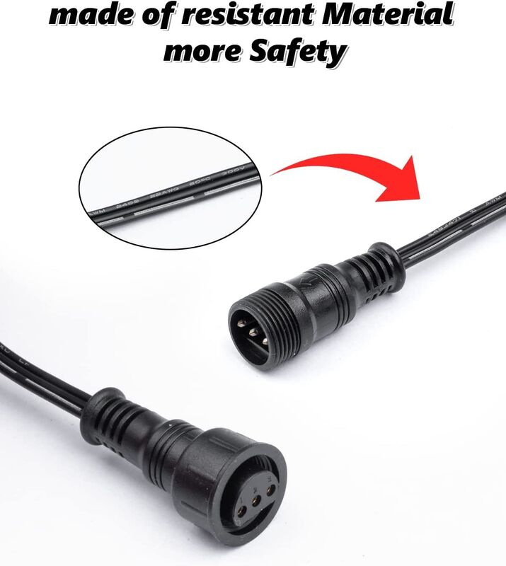 5Pack Extension Cable Cord 3Pin for SMY Lighting 3color deck lights