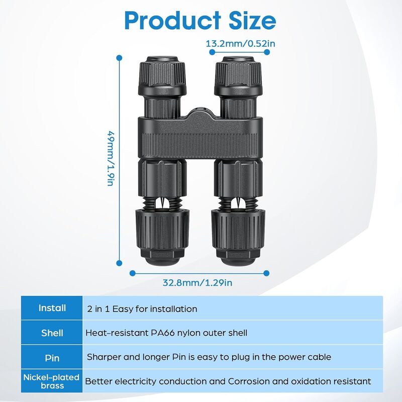 Low Voltage Landscape Lighting Wire Connectors 12Pack
