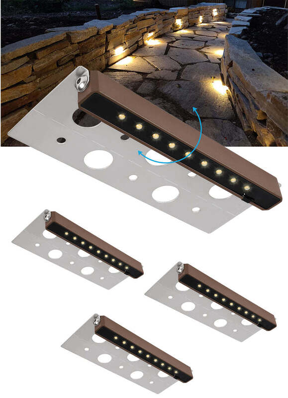 LED Hardscape Lighting 7 Inch 2.5W Warm White 4Pack Designed to Illuminate Outdoor Hardscape and Garden Pathways