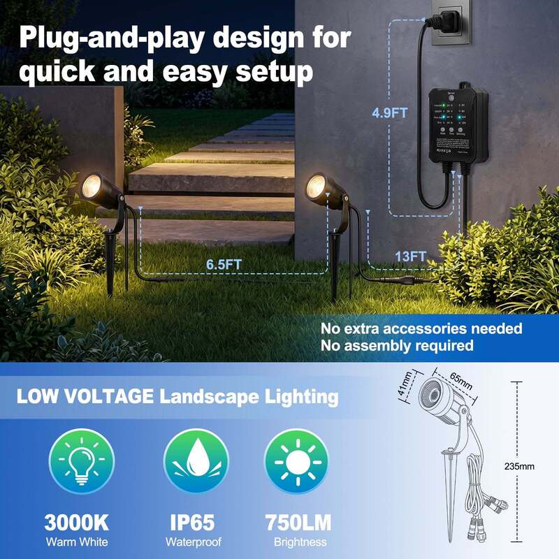 Landscape Lights SMY Lighting All In One Low Voltage System Optimized For Energy Outdoor Lighting Projects