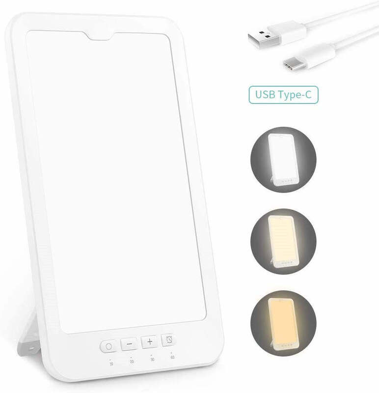 Plastic and Aluminum Lamp Body 10000 Lux LED Light Therapy Lamp Combining Durable Materials with Precise Light Measurement