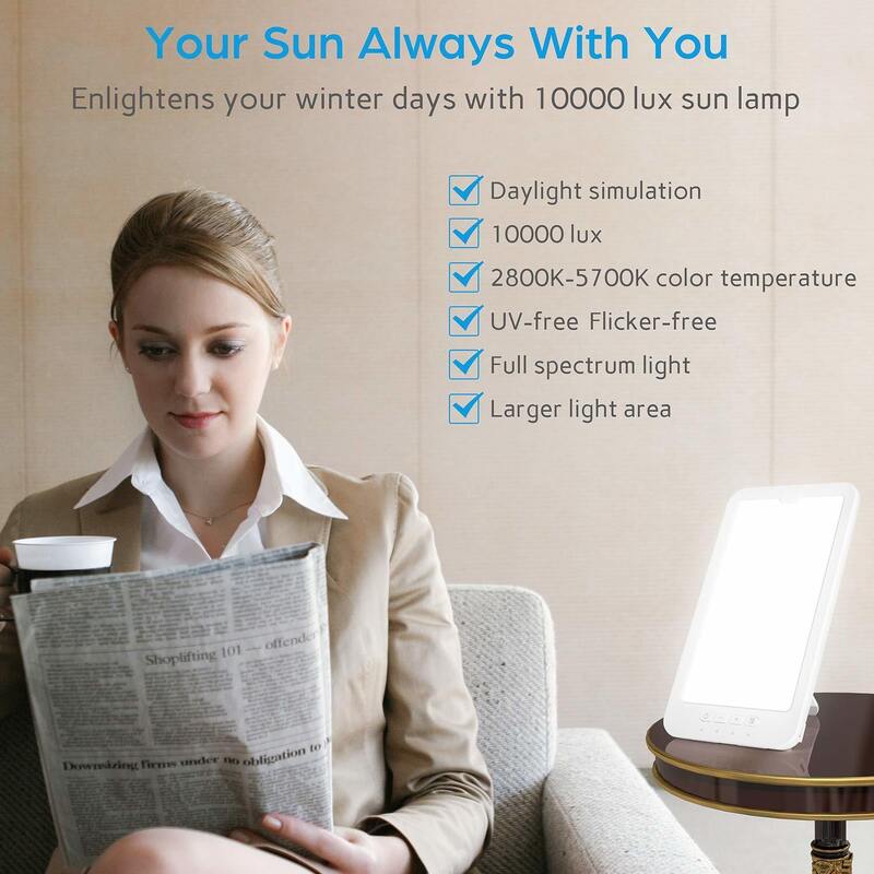 Plastic and Aluminum Lamp Body 10000 Lux LED Light Therapy Lamp Combining Durable Materials with Precise Light Measurement