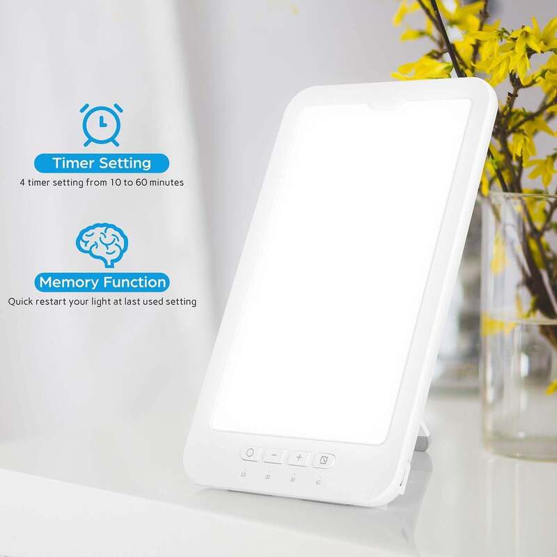 Plastic and Aluminum Lamp Body 10000 Lux LED Light Therapy Lamp Combining Durable Materials with Precise Light Measurement