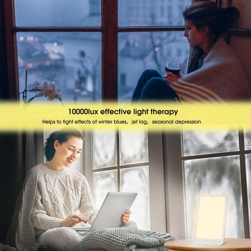 Plastic and Aluminum Lamp Body 10000 Lux LED Light Therapy Lamp Combining Durable Materials with Precise Light Measurement