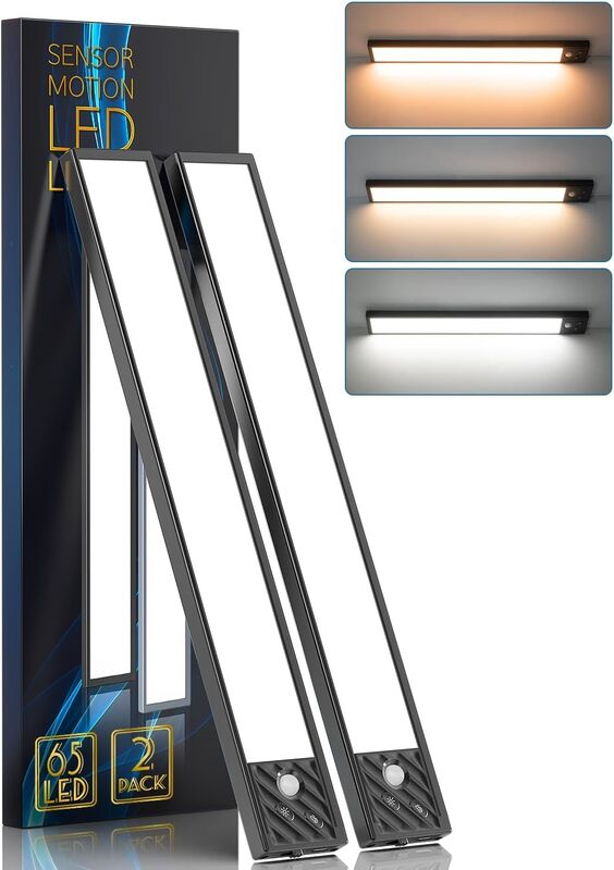 Indoor Modern Lighting Systems Dimmable Under Cabinet Lighting 2Pack Lamp Luminous Flu 90LMW Designed for Conference Rooms and Work Areas