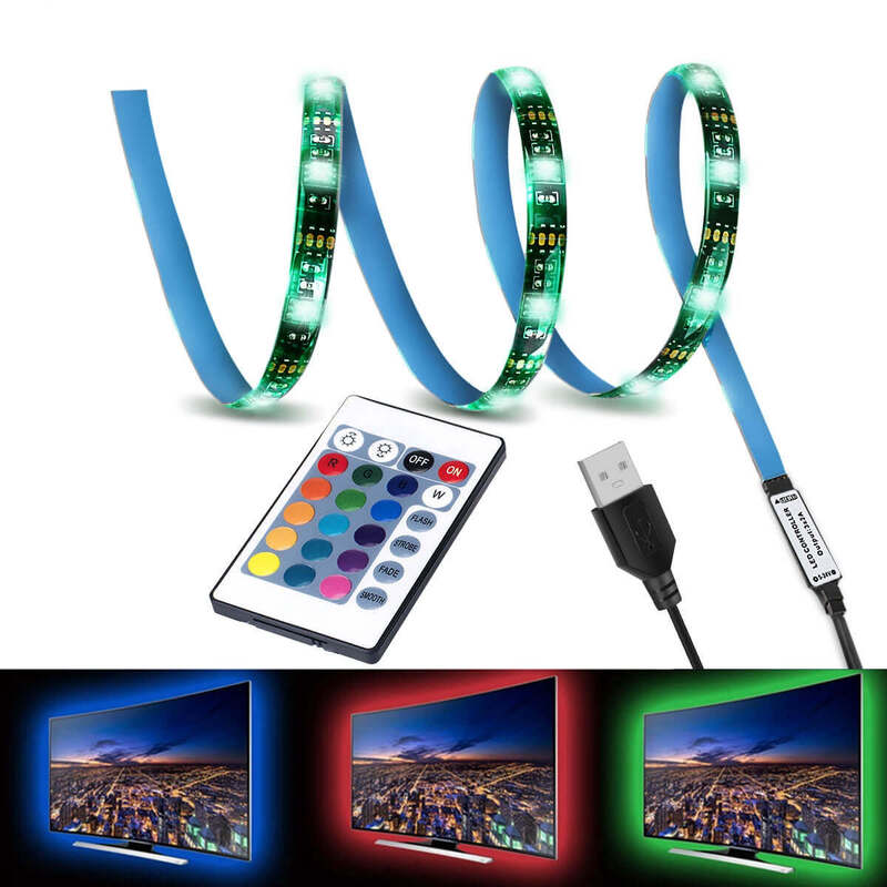 30 LED par bande Bande lumineuse LED USB 1M offrant un angle de faisceau de 120 degrés conçue pour l'éclairage de bureau et les environnements de conception d'éclairage créatifs