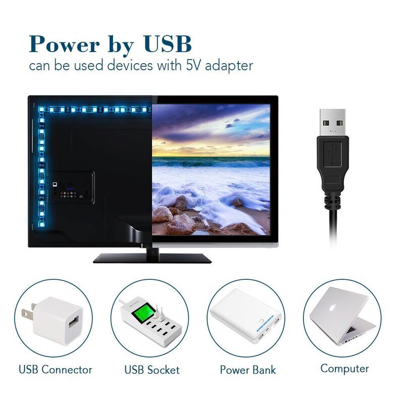 30 LED par bande Bande lumineuse LED USB 1M offrant un angle de faisceau de 120 degrés conçue pour l'éclairage de bureau et les environnements de conception d'éclairage créatifs