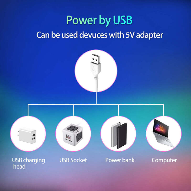 Lampes à bande LED RVB avec contrôle d'application de synchronisation musicale et alimenté par USB pour un éclairage dynamique