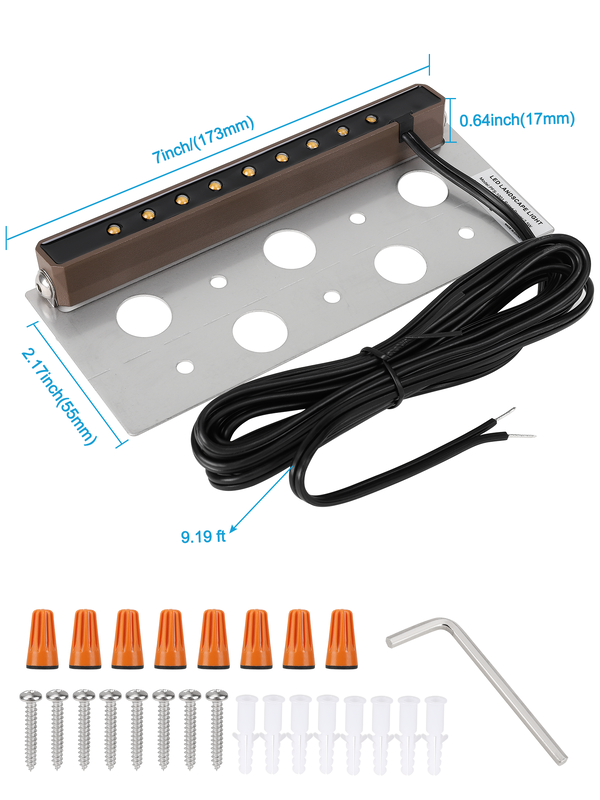 LED Hardscape Lighting 7 Inch 2.5W Warm White 4Pack Designed to Illuminate Outdoor Hardscape and Garden Pathways