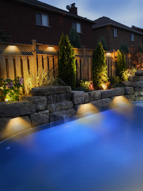 LED Hardscape Lighting 7 Inch 2.5W Warm White 4Pack Designed to Illuminate Outdoor Hardscape and Garden Pathways